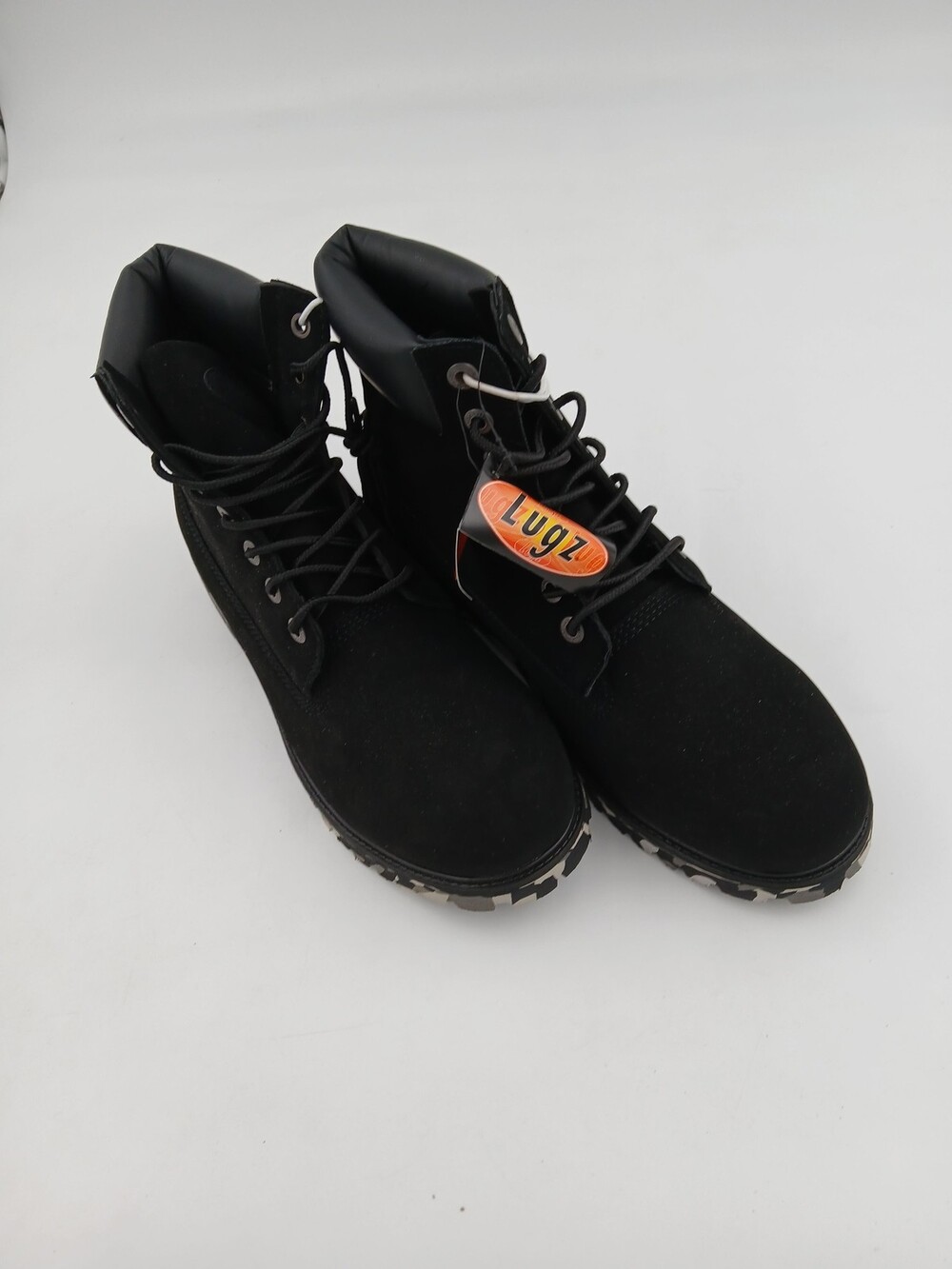 Lugz Boots Shoes Mens Size 13 Black Camo Sole Lace Up Outdoor Work New